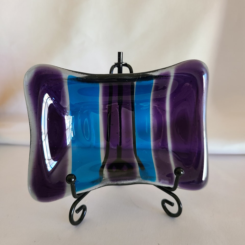 Soap Dish - Purple and Teal